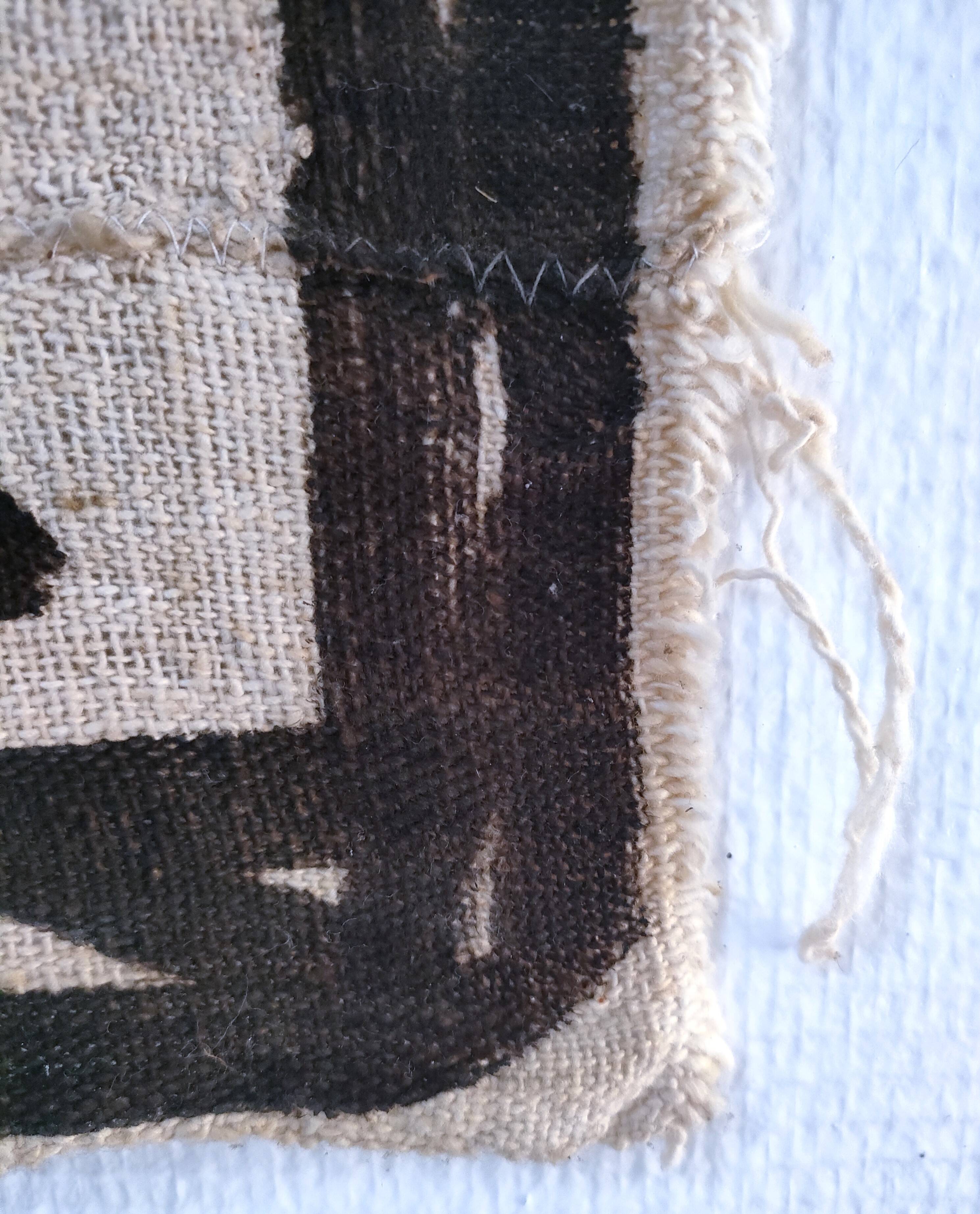 Vintage Korhogo Senoufo canvas tapestry L.103 cm