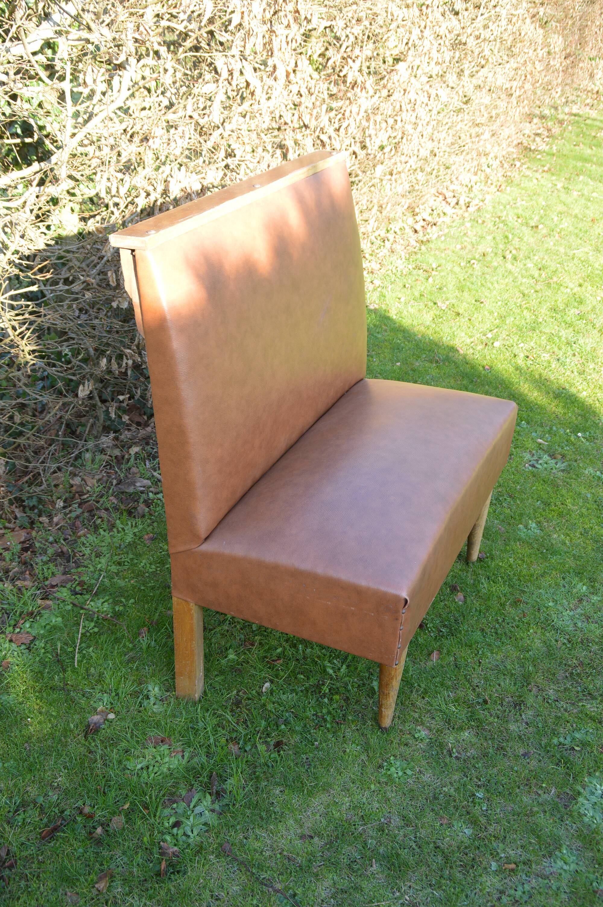 Old bistro bench foot compass