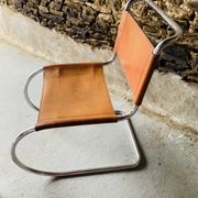 2 chairs MR10 by Ludwig Mies Van Der Rohe for Fasem, 1980