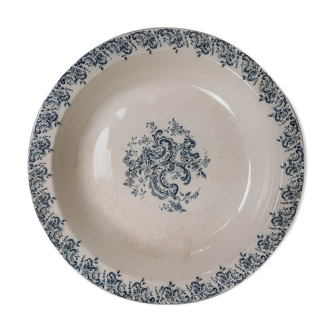 Louis XV hollow dish in Earth of Gien Iron Earth