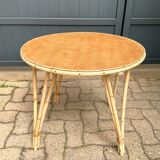 Vintage rattan table