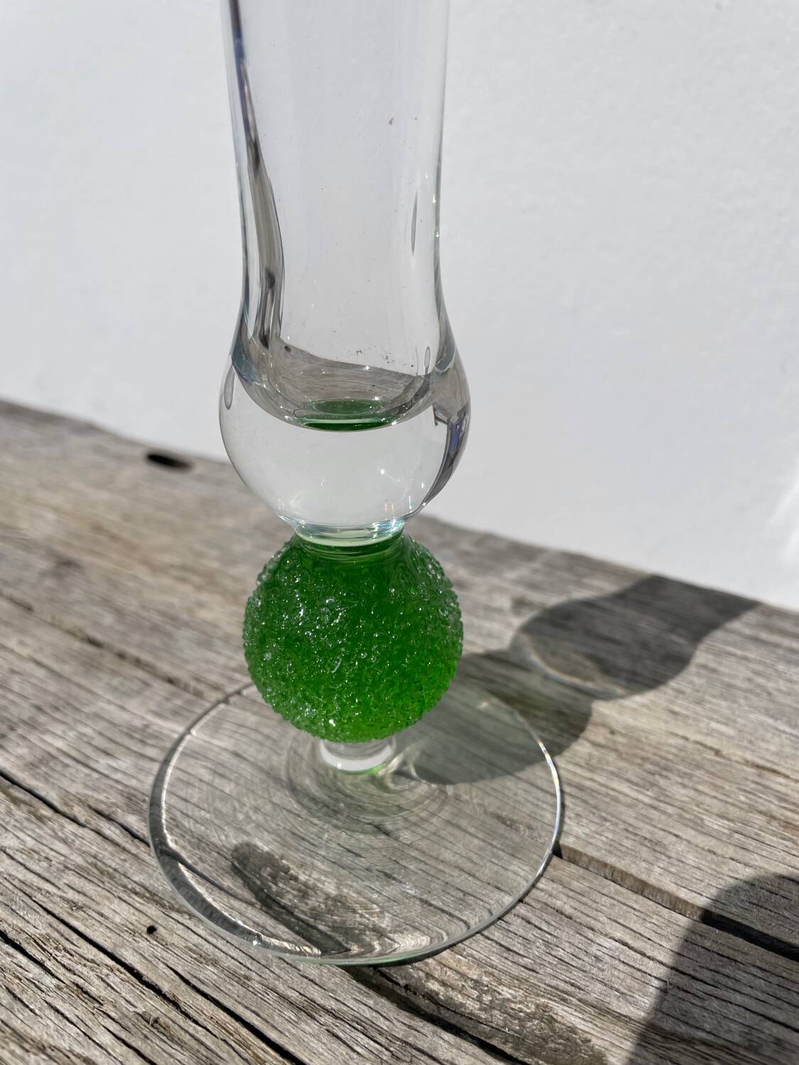 Green Murano glass vase