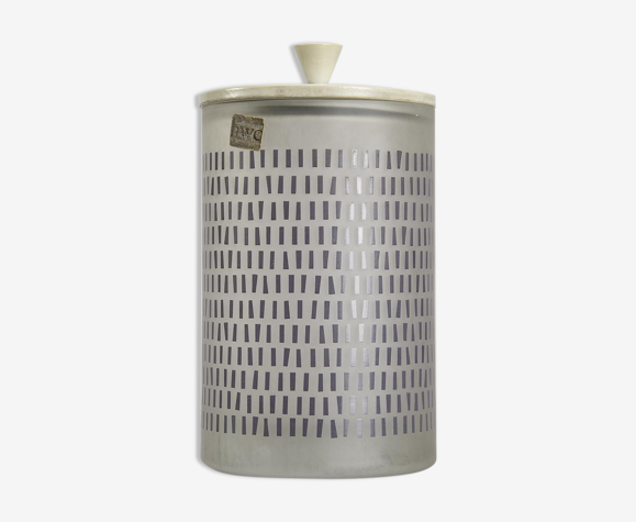 Boite en verre satiné à décor, Italie