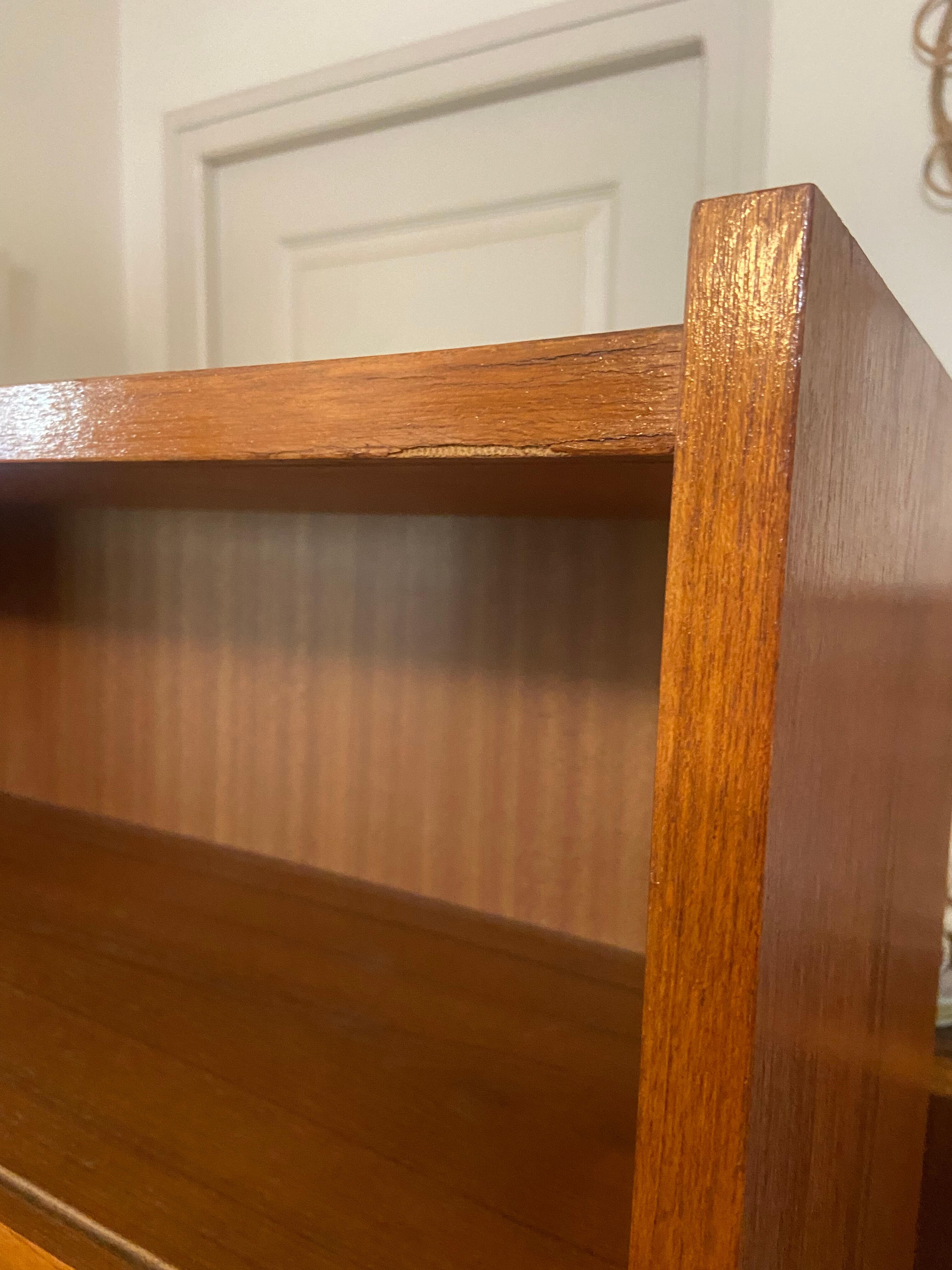 Vintage teak bookcase shelf