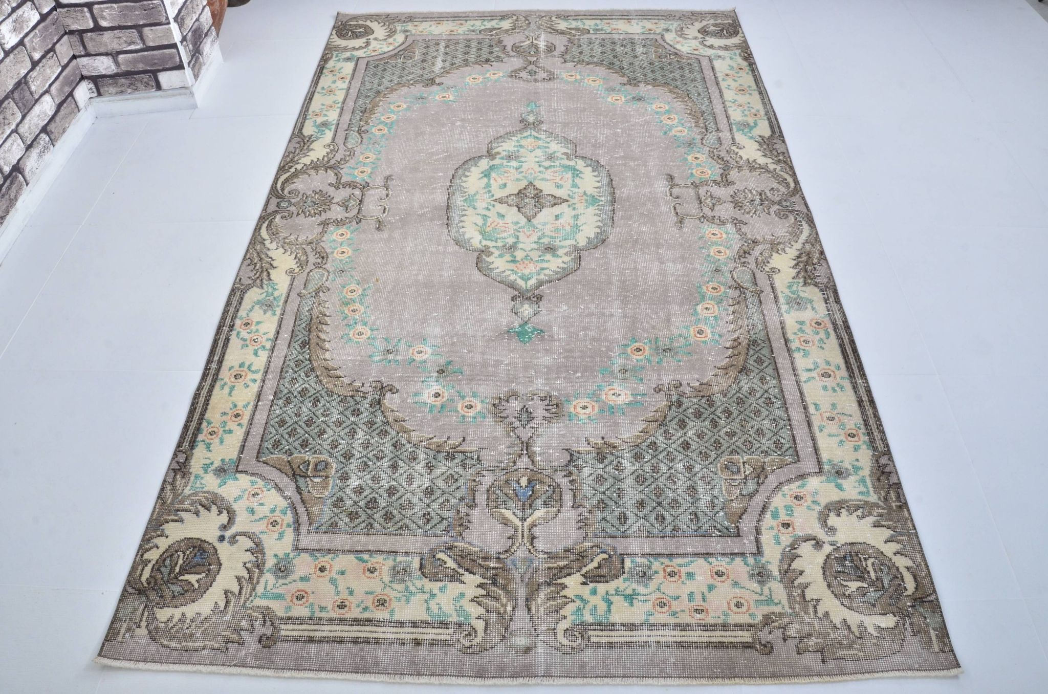 Geometric Tribal Wool Vintage Rug