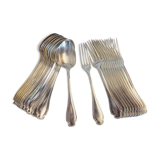 Alfenide Christofle 12 table covers 24p silver metal Model Pompadour