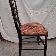 Chaise Napoléon III en bois noirci