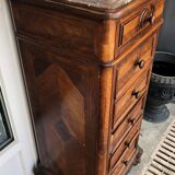 Bedside above marble with a niche and 4 drawers