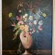 F. Domínguez, floral bodegones, 1945, oil on cardboard box, game of 2