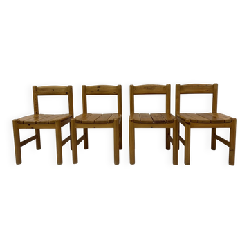 Ensemble de 4 chaises de salle à manger Rainer Daumiller, années 1970.
