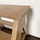 Weathered wooden step stool
