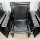 8 style Korium leather chairs in the style of Matteo Grassi