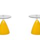 Pair Space Ace Bullet side Tables 1980s Italy