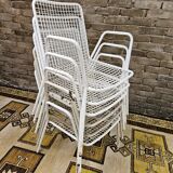Set of 6 chairs and 1 rocking chair Rio by Emu 1960