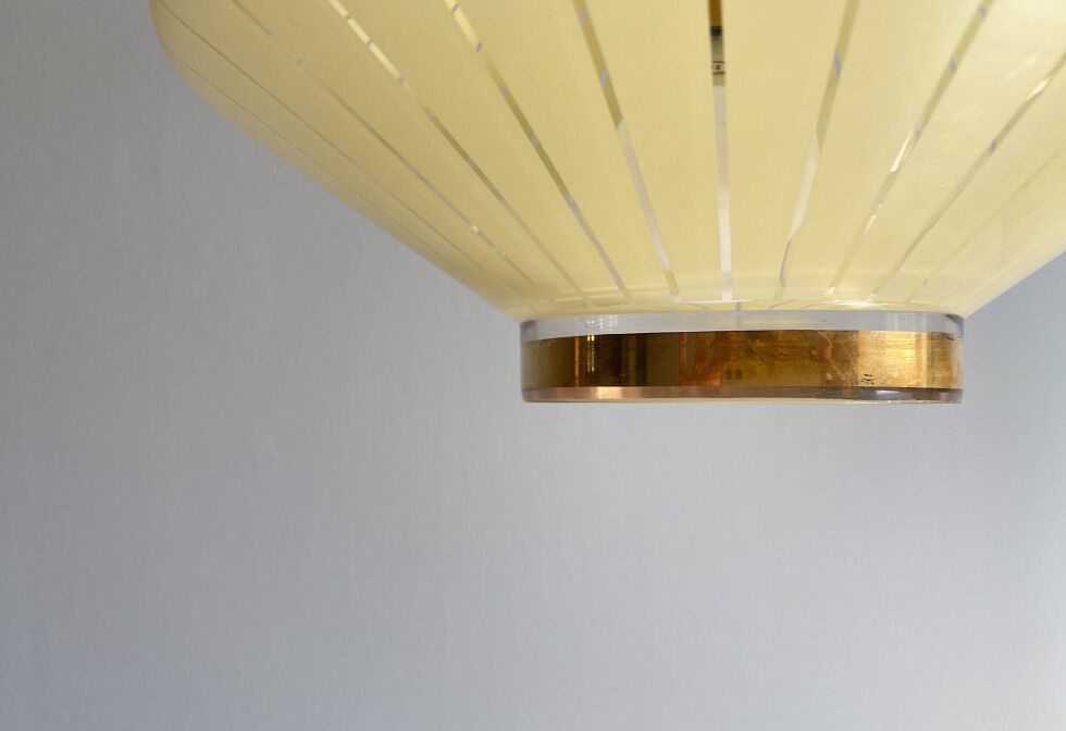 Yellow golden UFO suspension