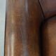 Sheep leather club chair finished with black piping
