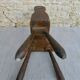 Mountain chair in solid wood, carved with a chisel, around 1960.