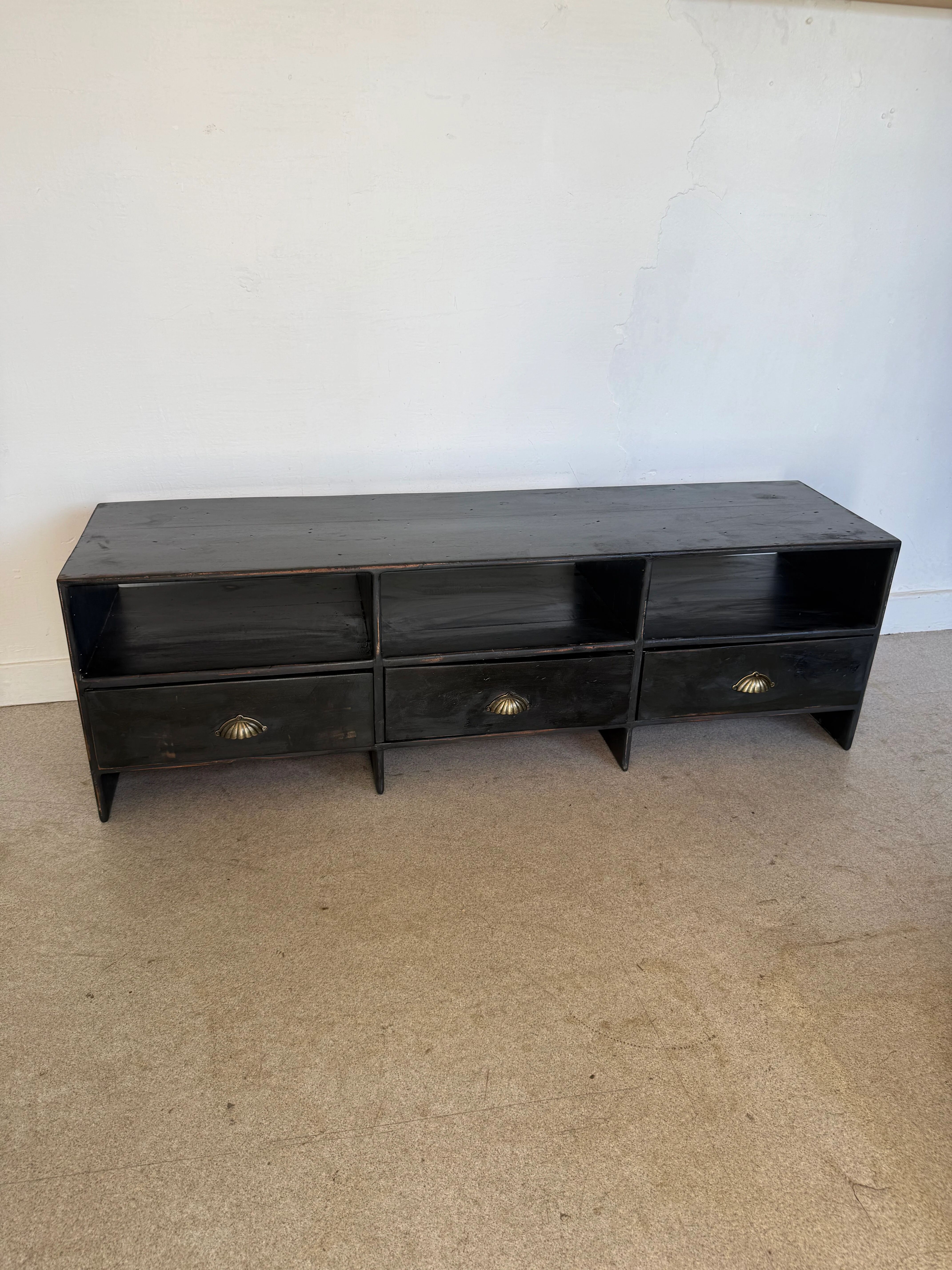 Meuble bas de métier vintage enfilade buffet meuble tv