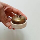 Antique brass and porcelain switch from the 40s/50s