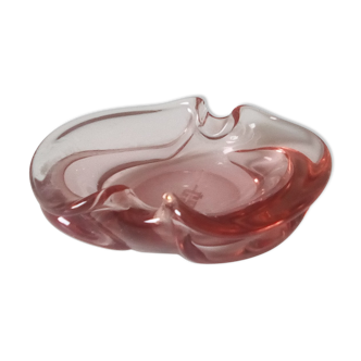 Csa ashtray in blown glass 70s