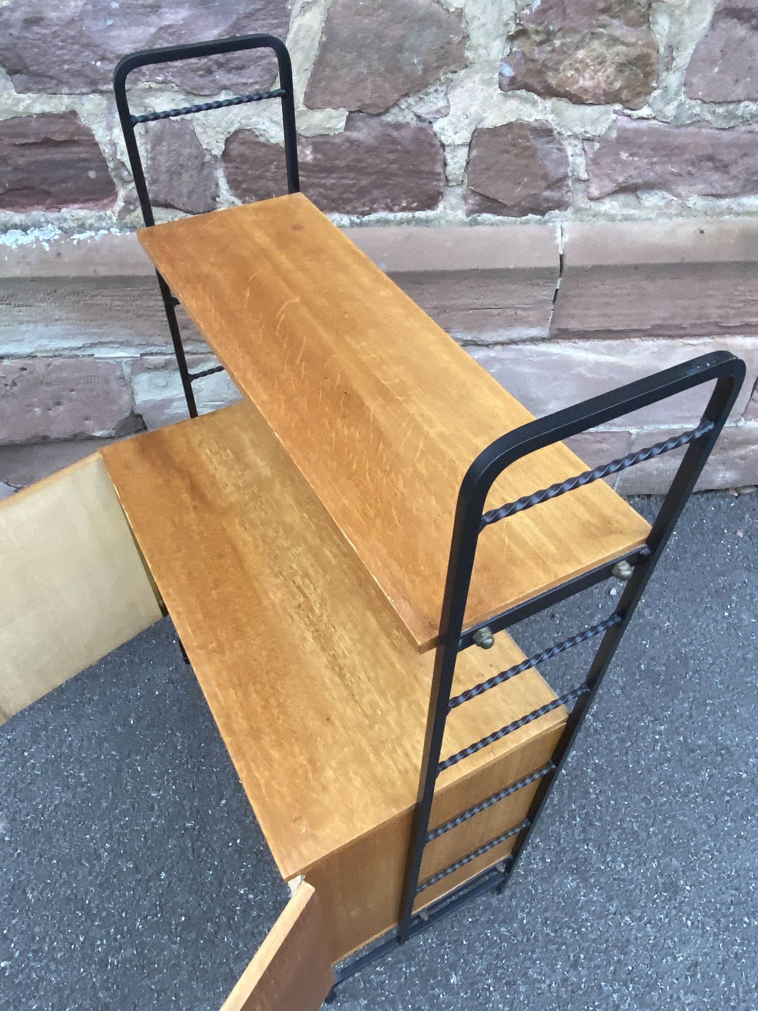 Vintage Scandinavian bookcase from the 1960s, ladder-style furniture