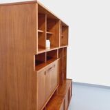 Vintage Scandinavian double bookcase in teak from the 60s