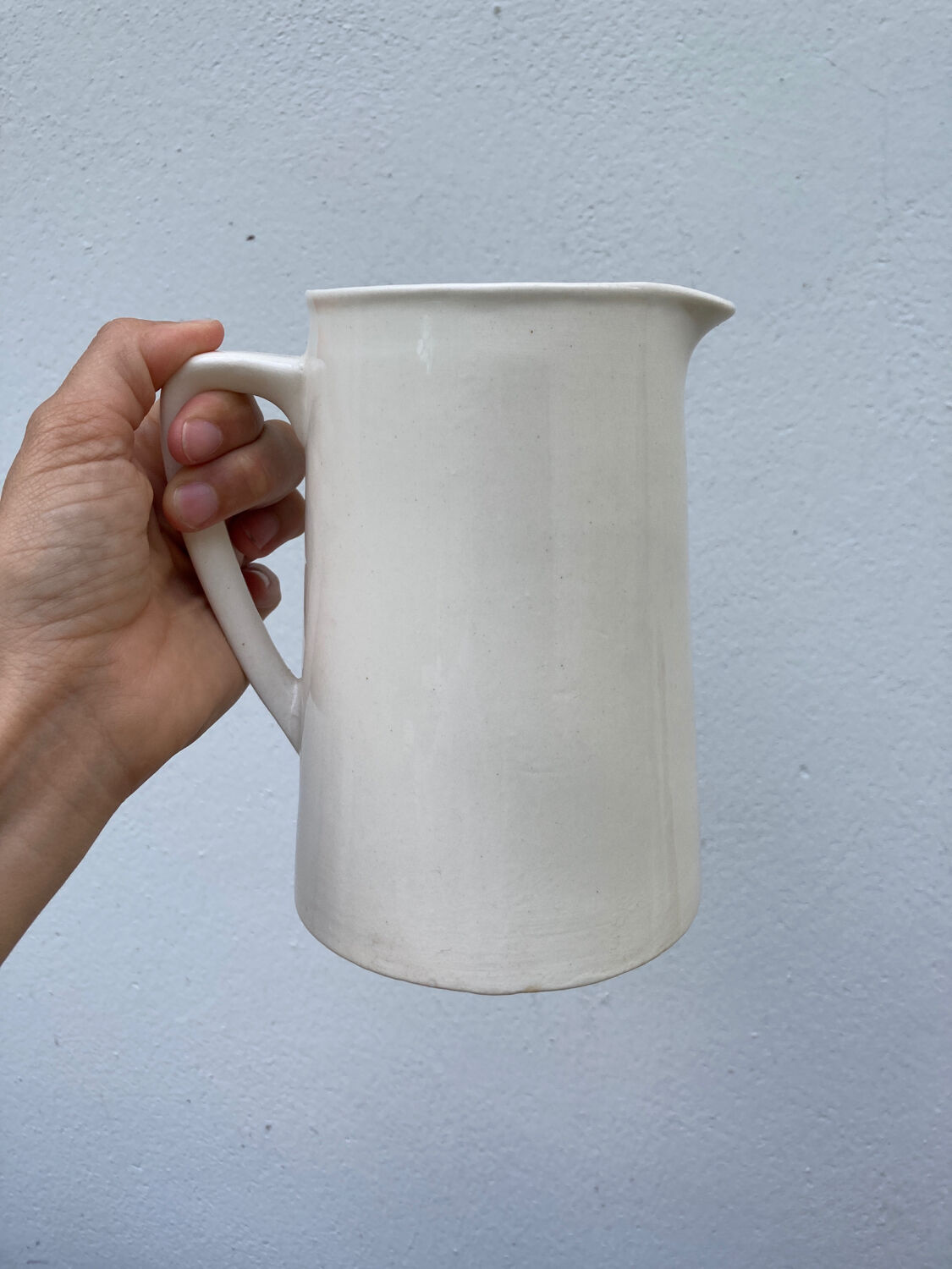 Old white porcelain English pitcher Weatherby Hanley England