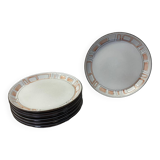 Set of 6 stoneware plates