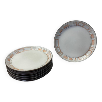 Set of 6 stoneware plates