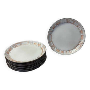 Ensemble de 6 assiettes en grès