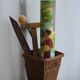 Wicker wastebasket