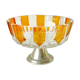 Coupe en cristal pied douche en metal argente