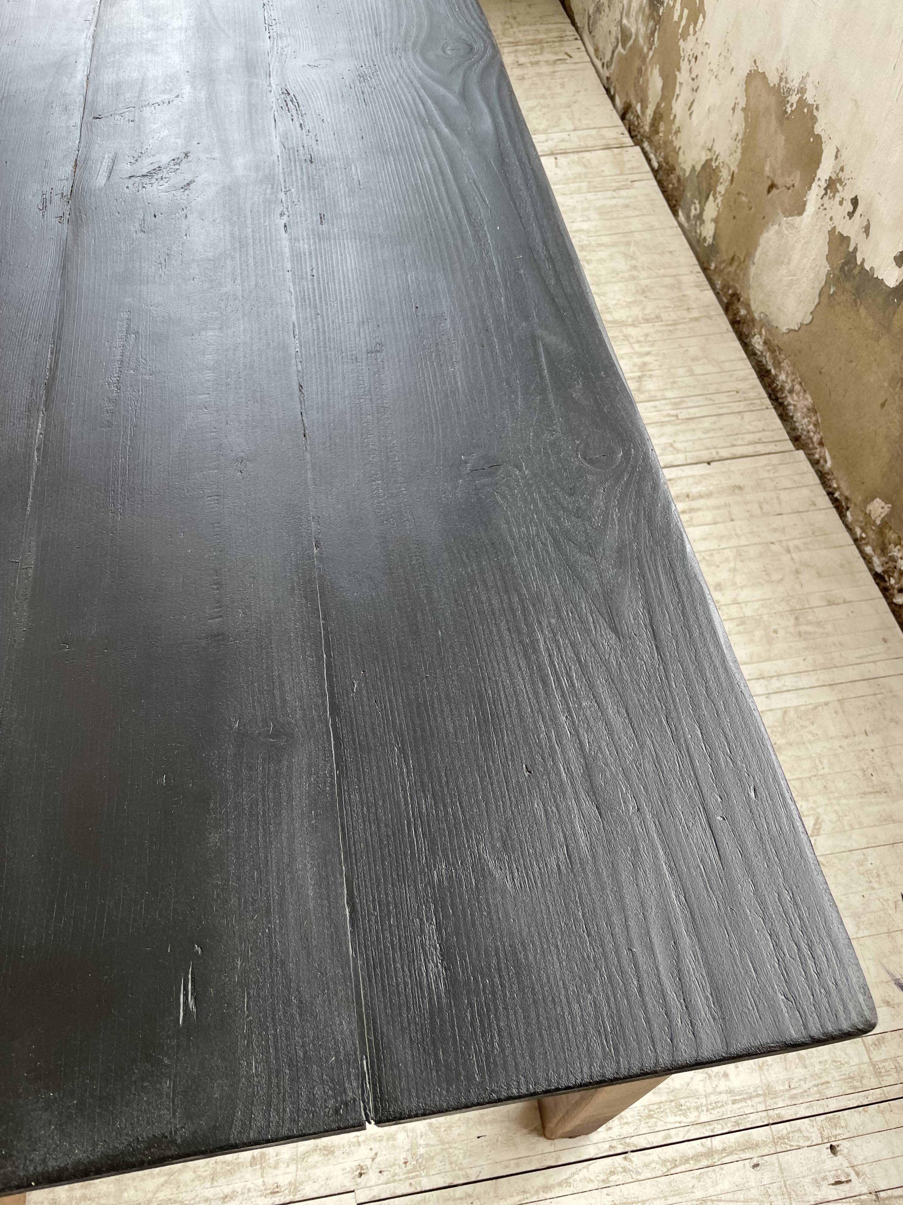 Black pine farm table 250 cm