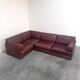 Brown leather modular sofa by De Sede; DS76, 1970s (straight)