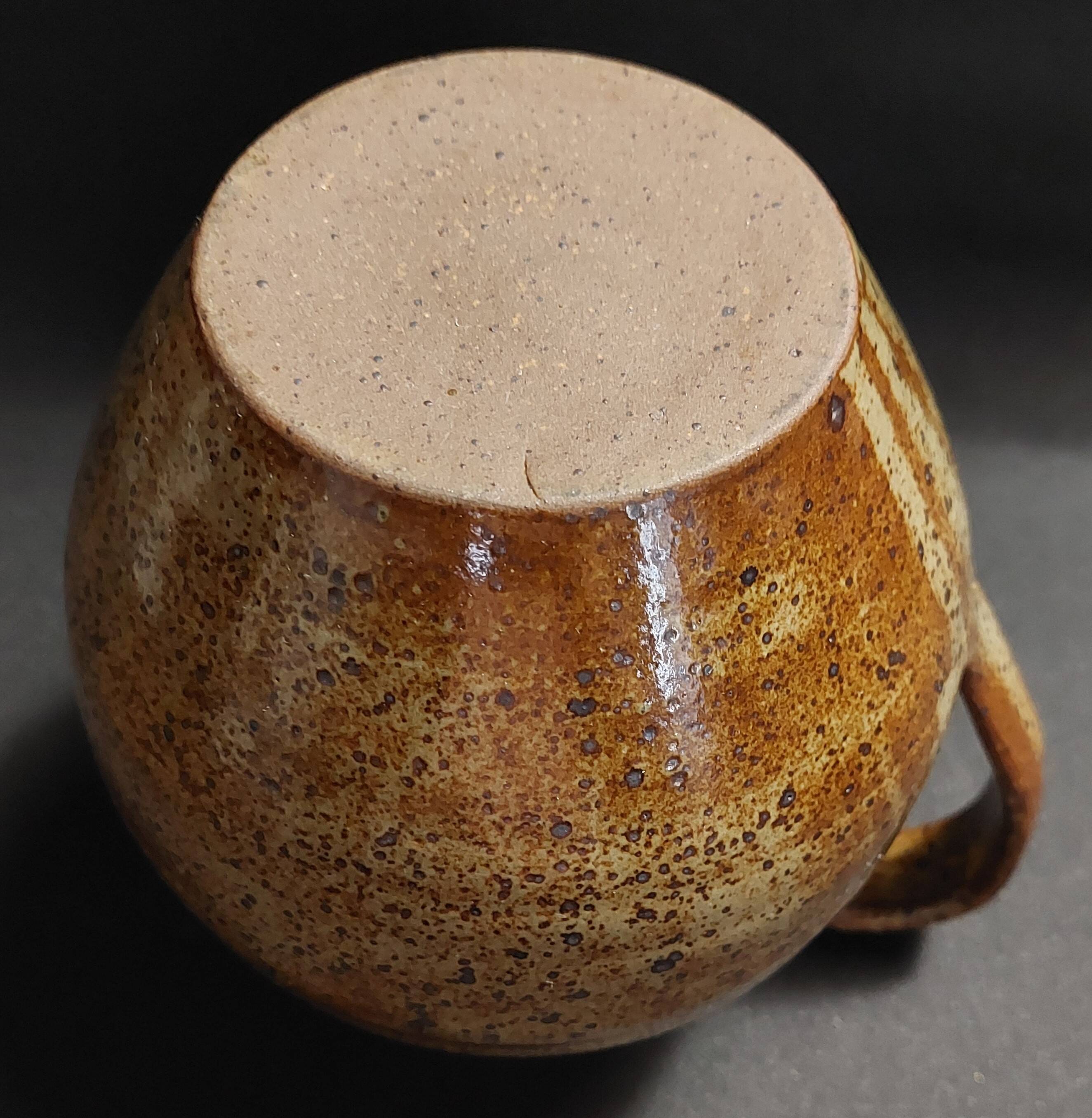 Pyrite stoneware pitcher from the 60s-70s, 20th century ceramic