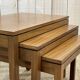 Suite of 3 teak pull-out tables from the 70s