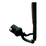 Chandelier signed Muller Frères Lunéville, Art Deco suspension, nickel-plated bronze chandelier, ceiling lamp,