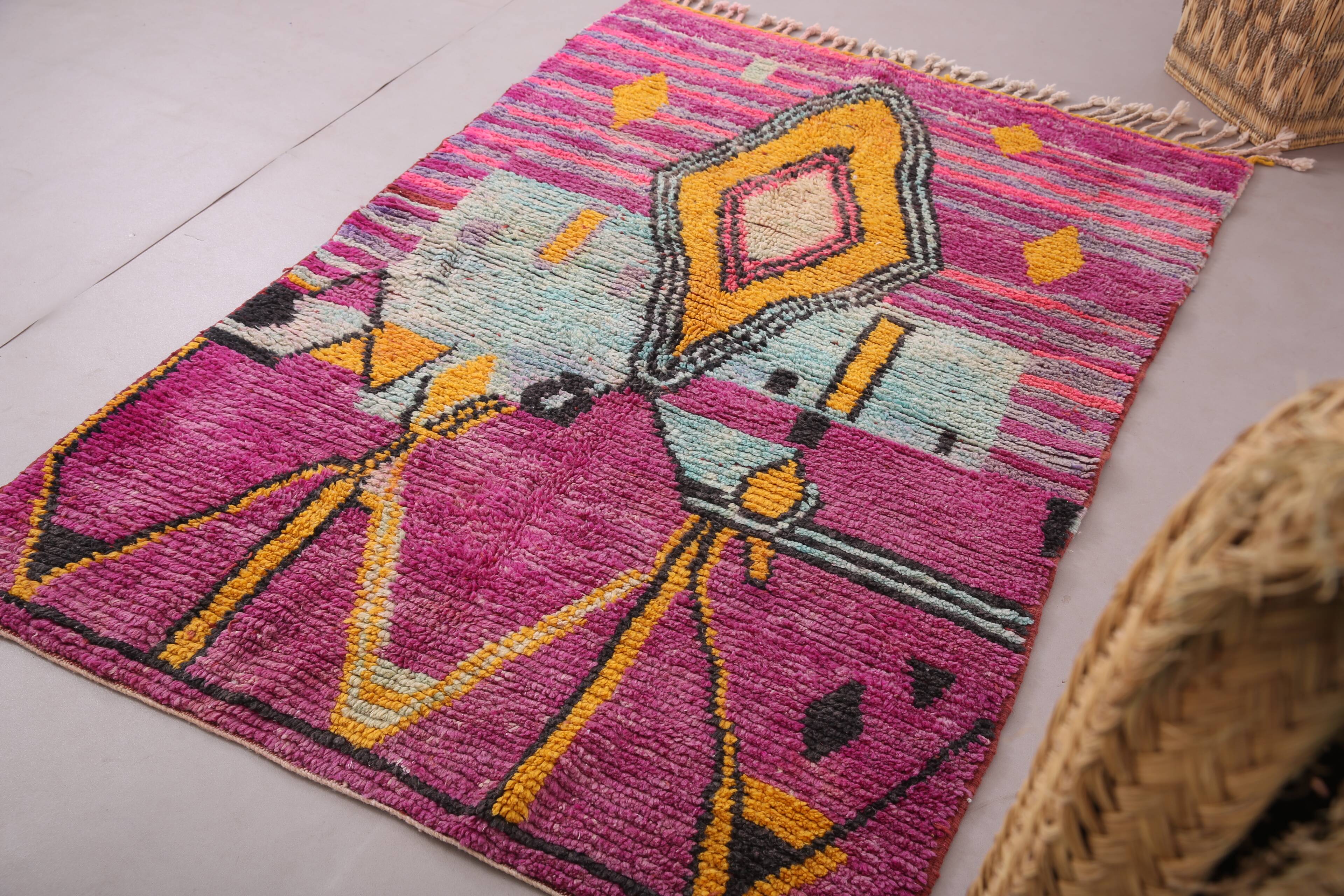 Colorful Contemporary Moroccan rug 134 x 197 cm - Authentic Boujaad Rug