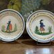 Pair of HB Quimper earthenware plates from the 1920s