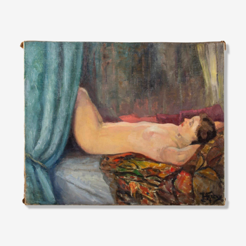 Lying naked - Circa - 1920 sign HARTWIG