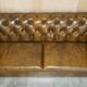 Ensemble vintage Chesterfield salon 3 pièces cuir