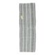 1970s Turkish flatweave handwoven grey white striped kilim rug 72x225