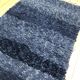Berber carpet Beni Ouarain mottled solid blue 1.55x1.06m