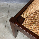 6 chairs rush Wenge Brutalist Mid Century