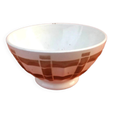 Antique ceramic bowl on a pedestal, faceted model
