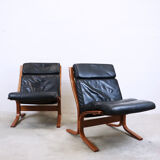 Siesta leather armchairs, Ingmar Relling, Norway, 1960