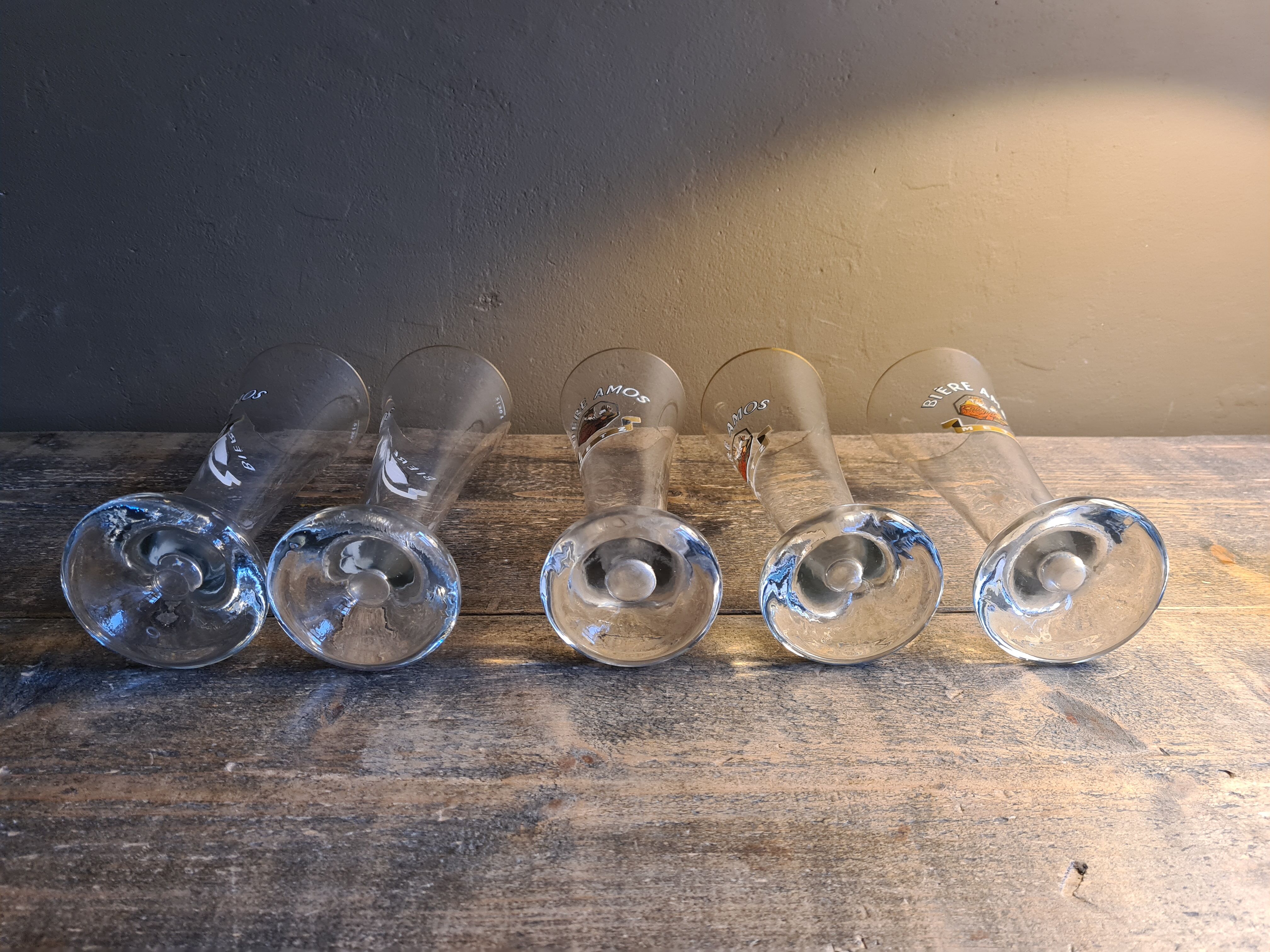 Amos screen-printed beer glasses - Metz