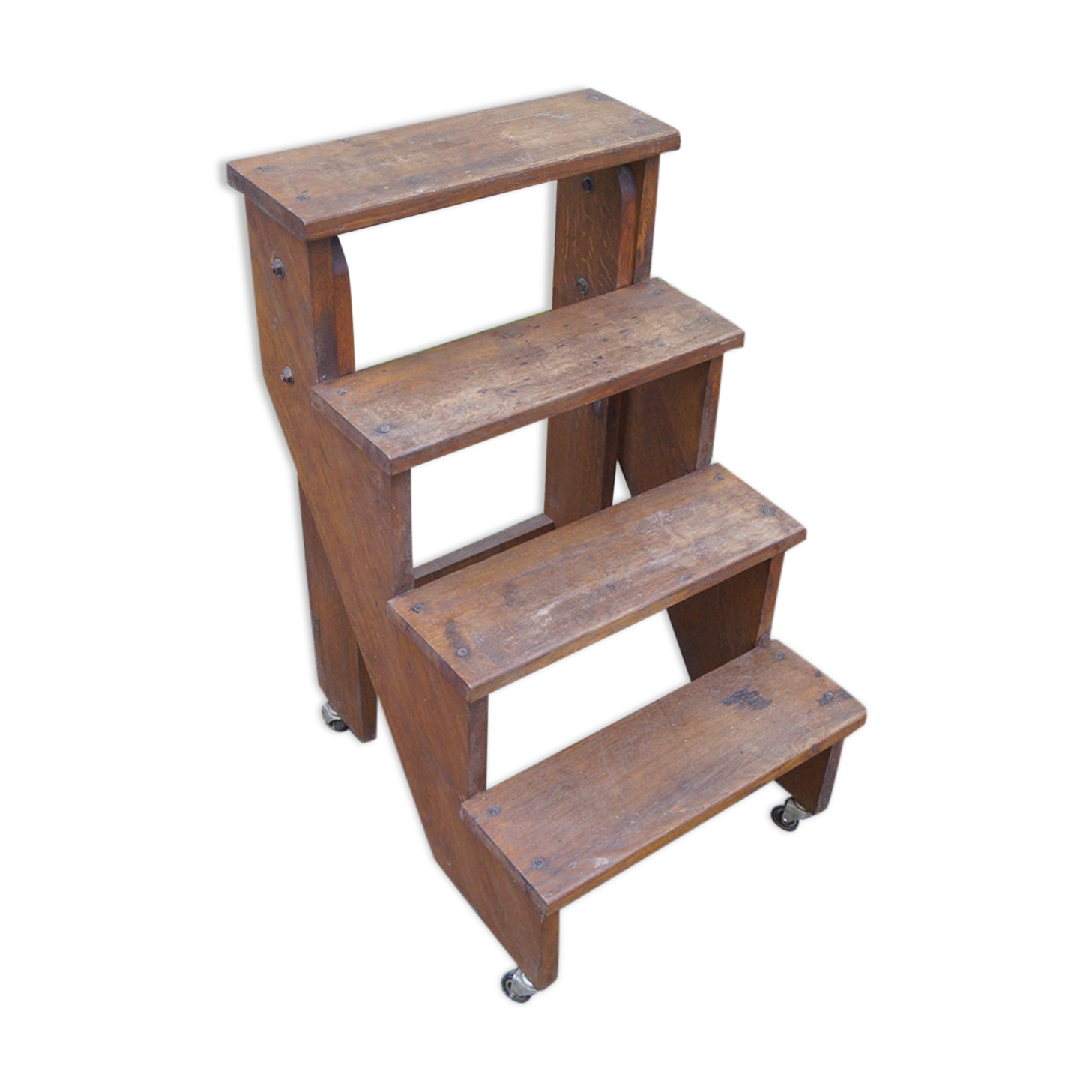 Oak library ladder 1950