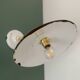 Vintage green enamelled sheet metal wall lamp shade - 3 -