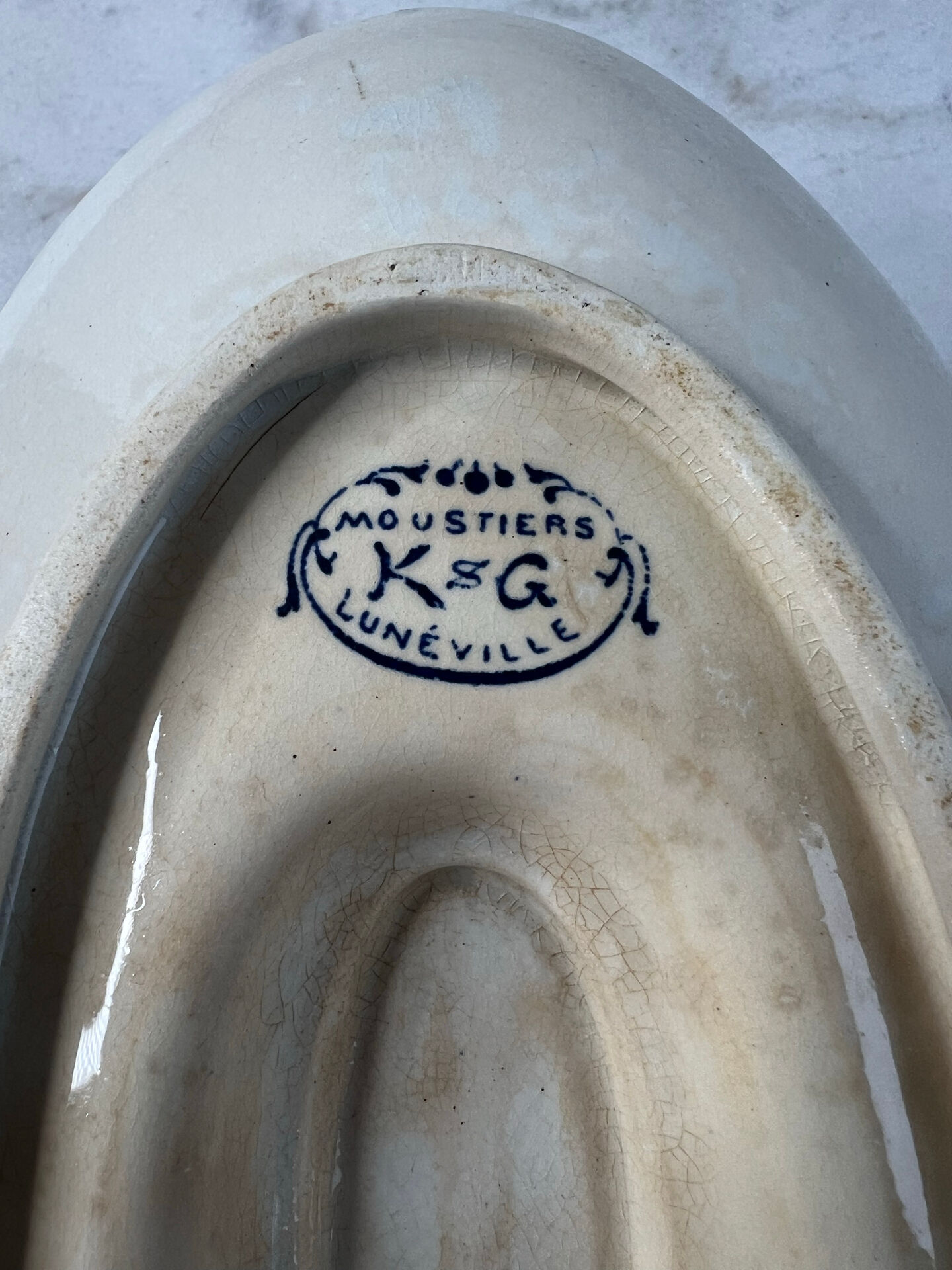 Lunéville sauce boat KG Moustier ironstone